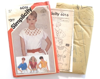 Simplicity 6016 | Size 8 | Vintage 1980s Sewing Pattern