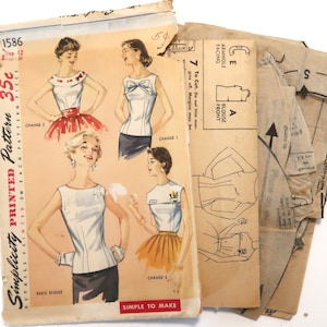 Simplicity 1586 | Size 12 | Vintage 1950s Sewing Pattern