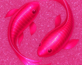 Pisces Glitter Pink