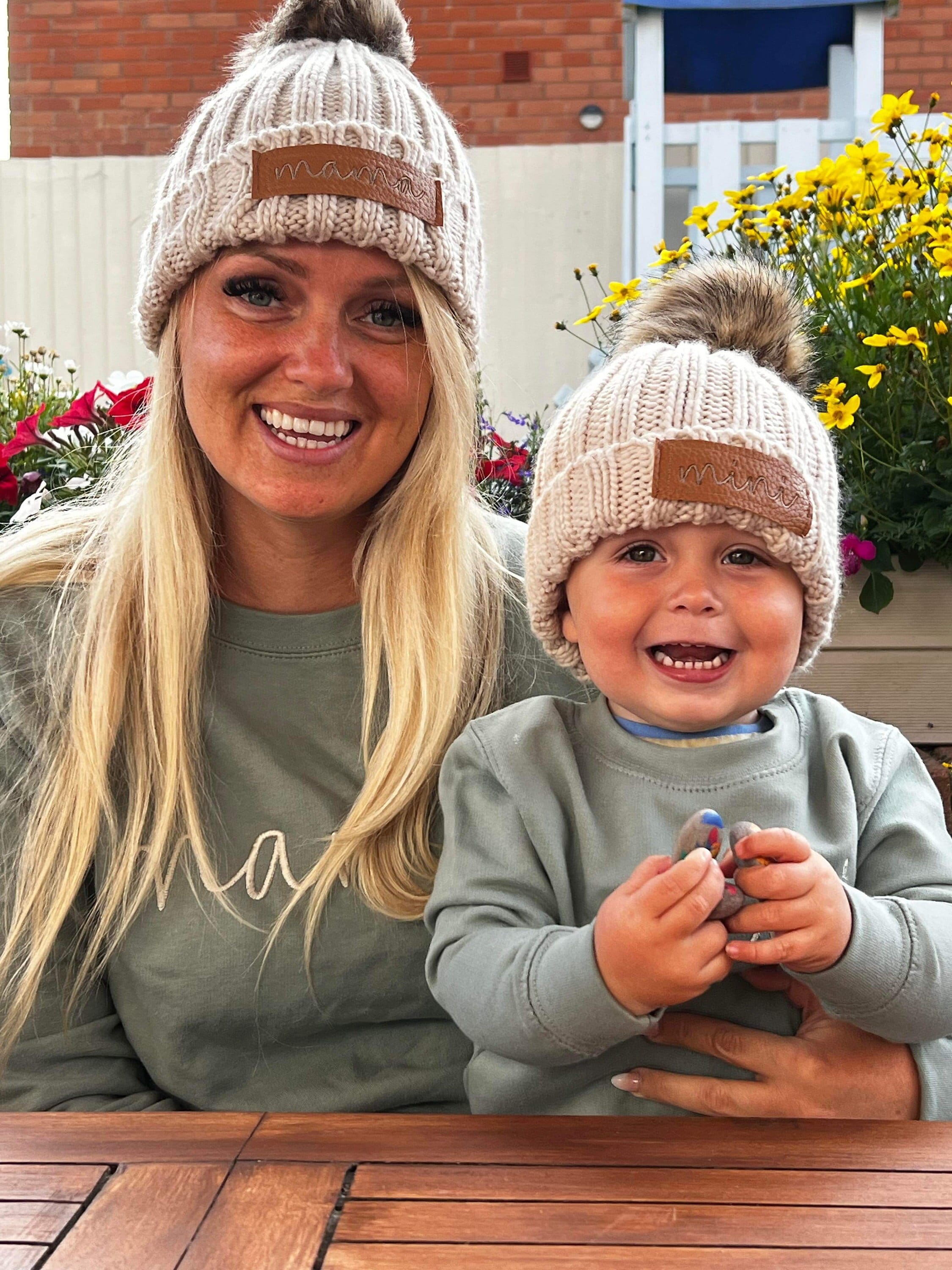 Mom and baby cheap matching winter hats