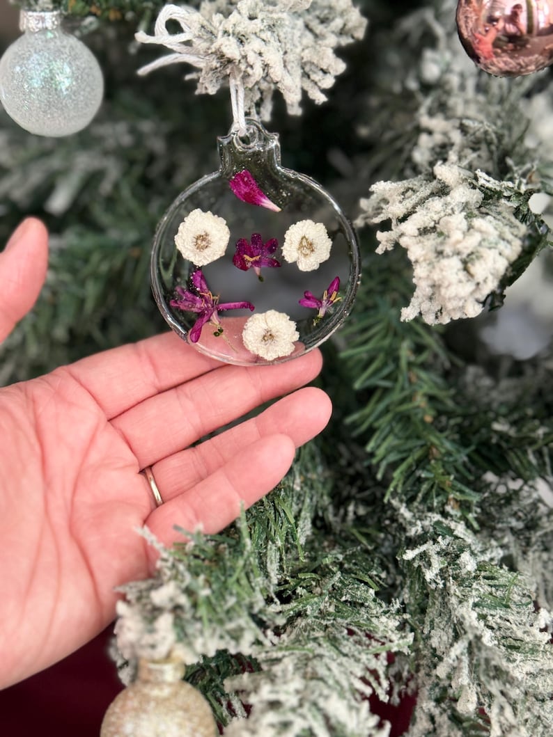 Personalized Funeral Flower Bouquet Christmas Ornament Flower Bouquet