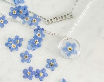 Mama necklace | forget me not necklace | Mother’s Day necklace | forget me not flower