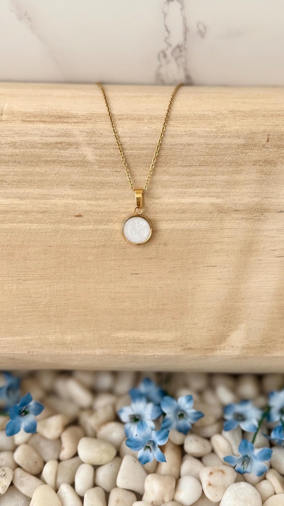 Personalized Breastmilk Necklace • Mother's Day Gift for Wife from Husband • Motherhood Keepsake Jewelry • Handmade Breastmilk Pendant