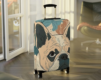 French Bulldog Suitcase Cover - Luggage Cover - luggage cover suitcase protector