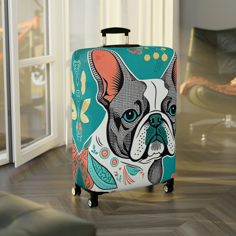 Retro French Bulldog Suitcase Cover Luggage Cover Luggage Cover