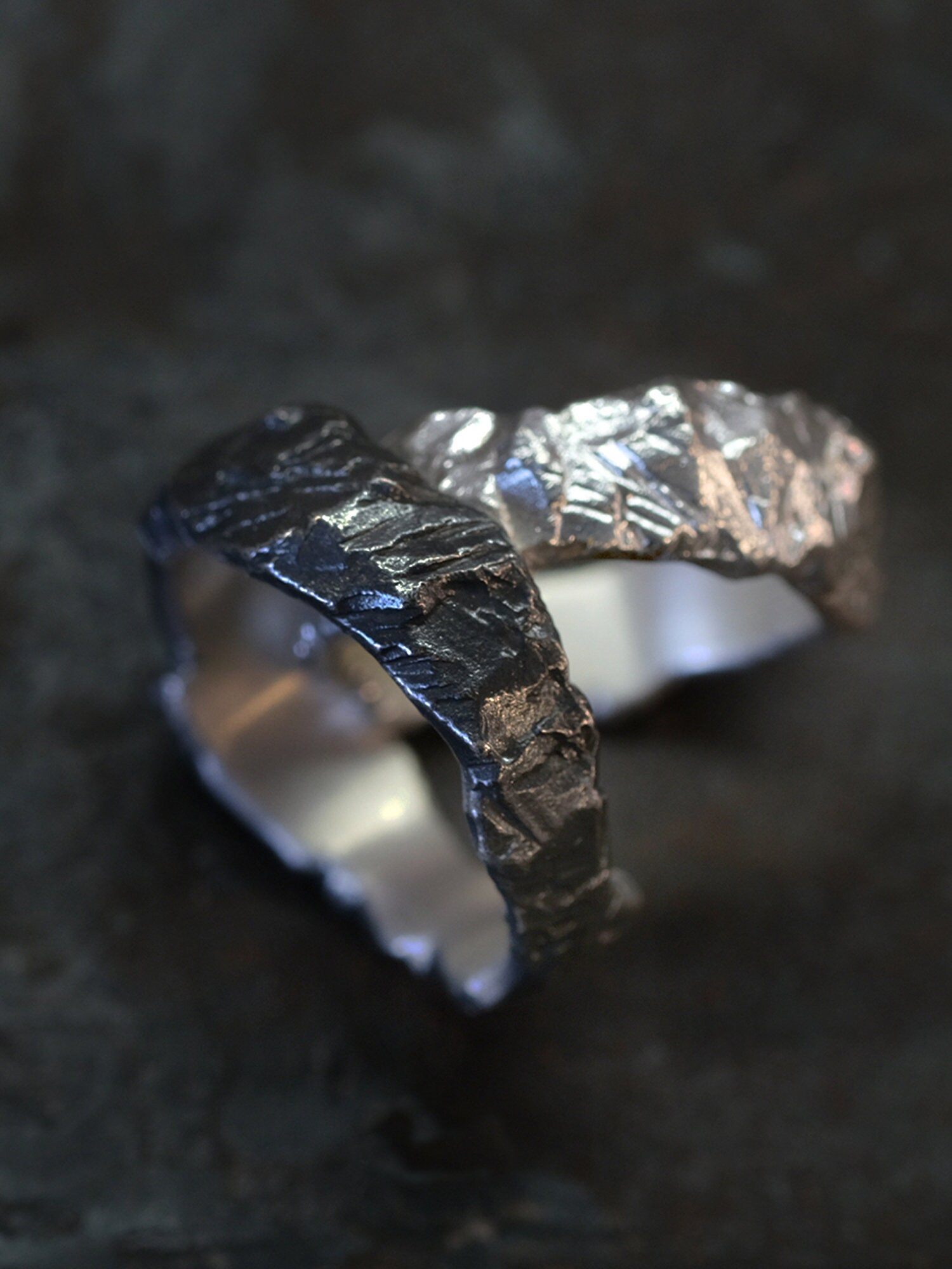 Pure Metal Rings Meteor 999 Pure Silver Ring, Anniversary Gift, Personalized Statement ...