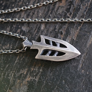 Sterling Silver Sword Necklace - Sword Jewelry Pendant,Handmade Pendant Dagger,Personalized Gifts,Birthday Gift for Him,Charm Men Necklace