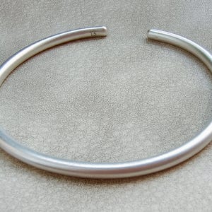 Initial Bangle Cuff for Couple, Open Handmade Pure 999 Silver Bracelets Cuff, Solid Adjustable Bracelet, Anniversary Gifts,Custom Name Cuff