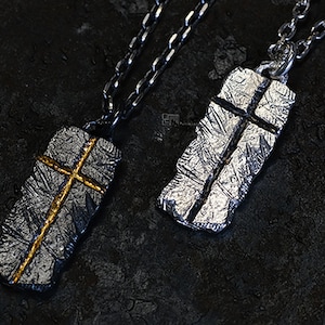 Katholische Halskette, benutzerdefinierter Name Silber Kreuz Anhänger Herren, Gold Charm Christian Halskette, Stärke Anhänger Halskette, Rock Herren Geschenke für ihn