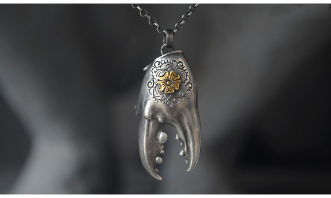 Crab Claw Pendant Necklace crab Claw Jewelry Pendant,handmade Pendant