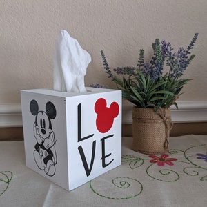 Disney Tissue Holder, Mickey Mouse Tissue Holder,  Minnie Mouse Tissue Holder, Wooden Tissue Holder