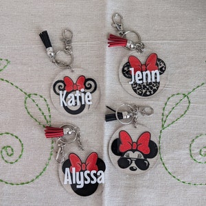 Disney Keychain, Disney Cruise Fish Extender, Fish Extender Gifts, Minnie Mouse Keychain, Acrylic Keychain, Backpack Charm, Stocking Stuffer