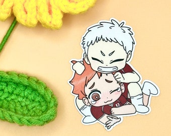 Sticker HQ Chibi Anime découpé résistant à l&#39;eau