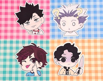 Sticker HQ Chibi Anime découpé résistant à l&#39;eau