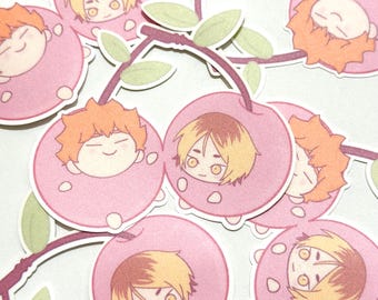 Sticker HQ Chibi Anime découpé résistant à l&#39;eau