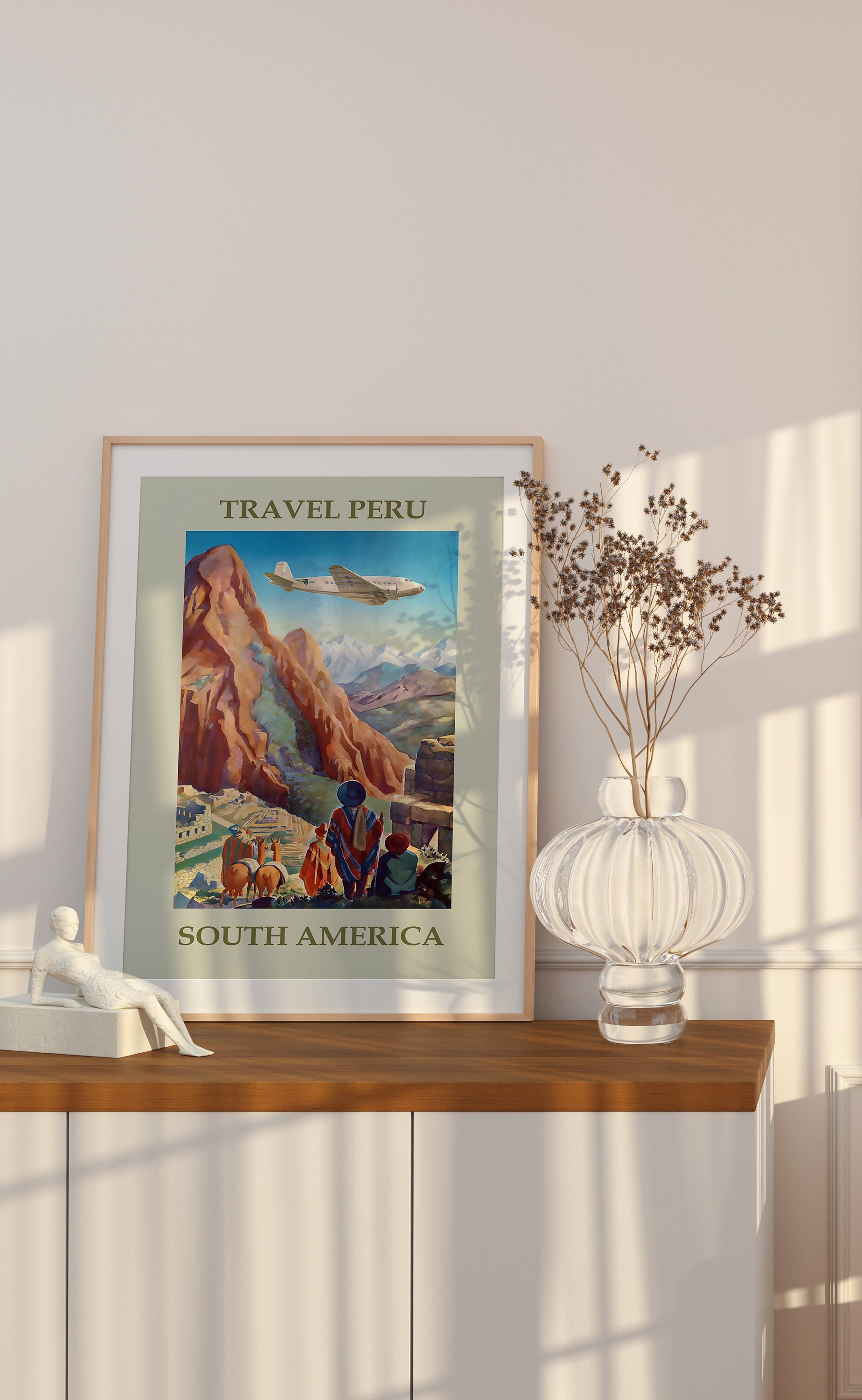 Vintage Peru Travel Poster Peru Wall Art Peru Travel Print Etsy