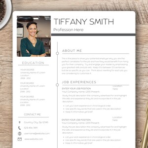 Cover Letter Resume Template Resume Template Google Docs Cv - Etsy