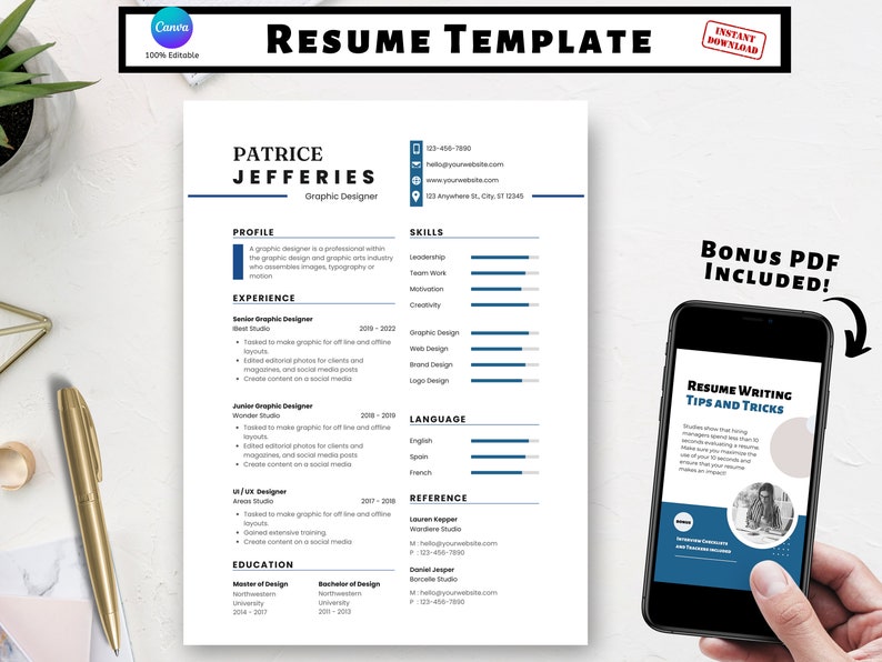 Resume Template ATS Resume Template for Word ATS Friendly Resume