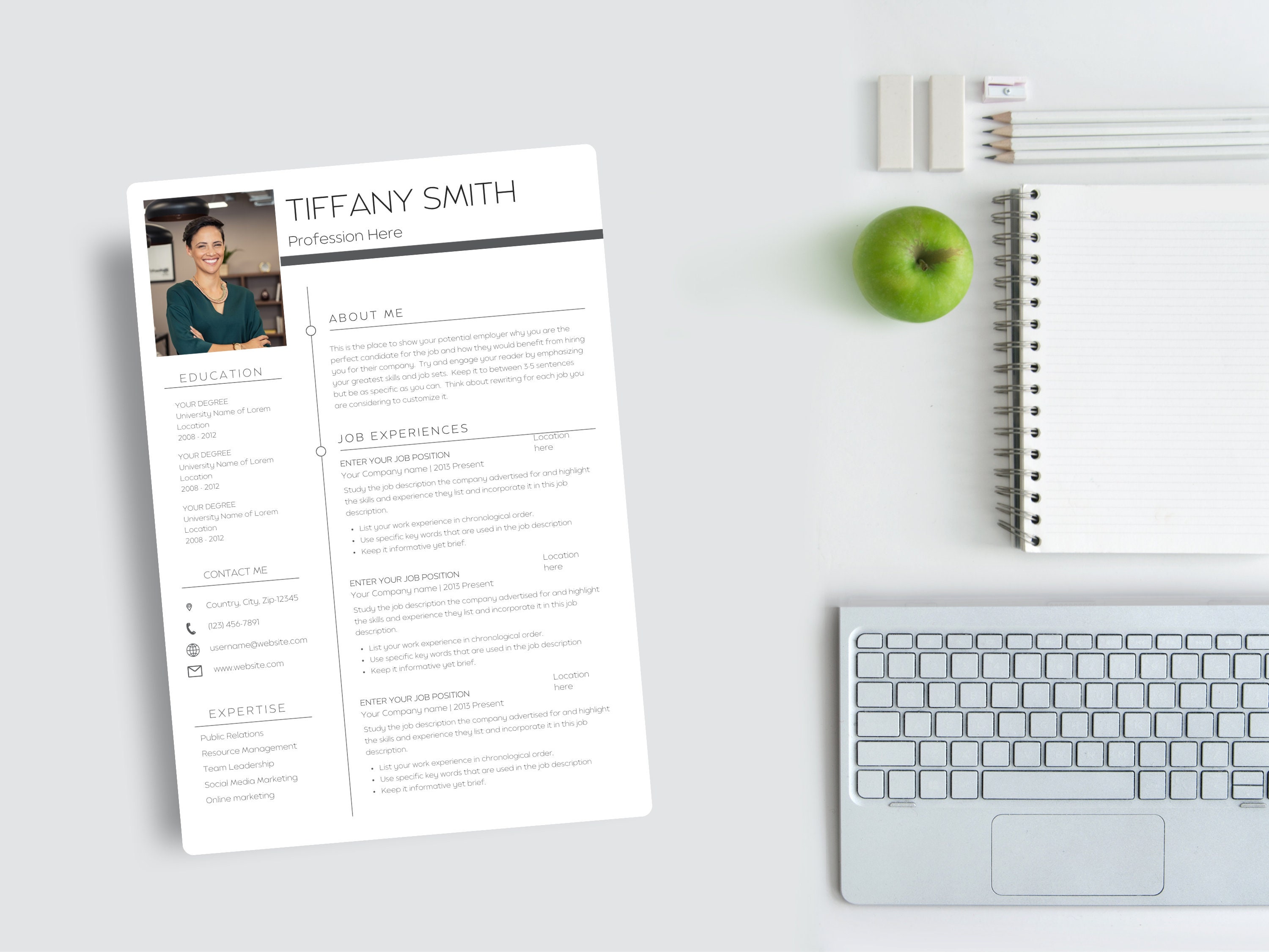 Cover Letter Resume Template Resume Template Google Docs Cv - Etsy