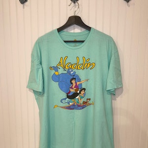 2XL Retro Disney Aladdin Cartoon Movie tee shirt