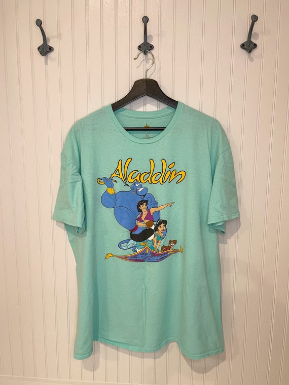 2XL Retro Disney Aladdin Cartoon Movie tee shirt