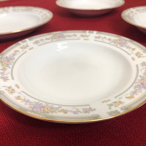 Excel South Hampton 223 Dessert plates 7 in. diameter Set of 4, Retired, Discontinued, Rare Find, Vintage, Replacement pieces