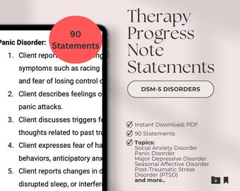 Verklaringen voortgangsnota therapie | DSM-5 | Aantekeningen psychotherapie | Voortgangsnota's | Sjabloon voortgangsnotitie | Therapie | Pdf