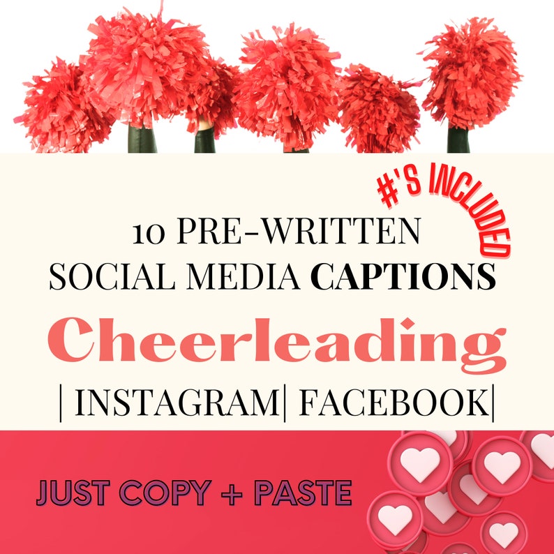 10 Prewritten Social Media Captions and Hashtags on Cheerleading