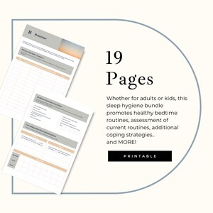 Sleep Hygiene Guide, Insomnia Solutions, Sleep Tips, Mental Health Worksheets, Bedtime Routine for Wellness
