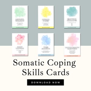 29 Somatic Therapy Coping Skill Cards for Kids - Nervous System Regulation - Polyvagal Therapy - Grounding Techniques |  Digital Download