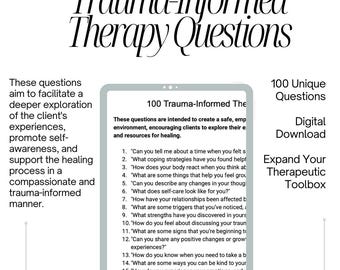 100 Fragen zur Traumainformierten Therapie | Traumatherapie |  Traumatherapeutin | Trauma- Und PTS-Theraphie Ressourcen | Digitaler Download | PDF-Datei