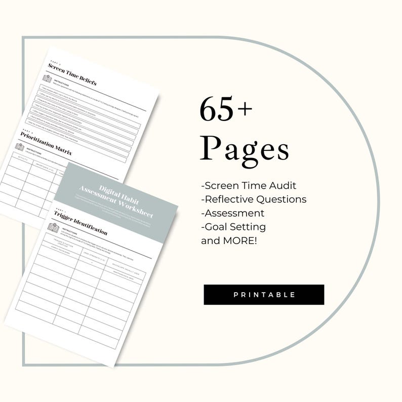 Screen Time Addiction Digital Workbook, Kids Therapy Tools, Parenting Strategies, Mindfulness Techniques, CBT Guide