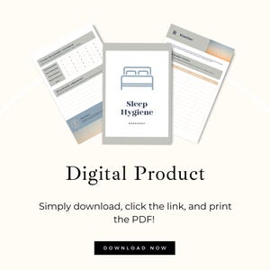 Sleep Hygiene Activities, Sleep Tracker, CBT Worksheets, Self-Care Tips, Healthy Sleep Habits for Everyone