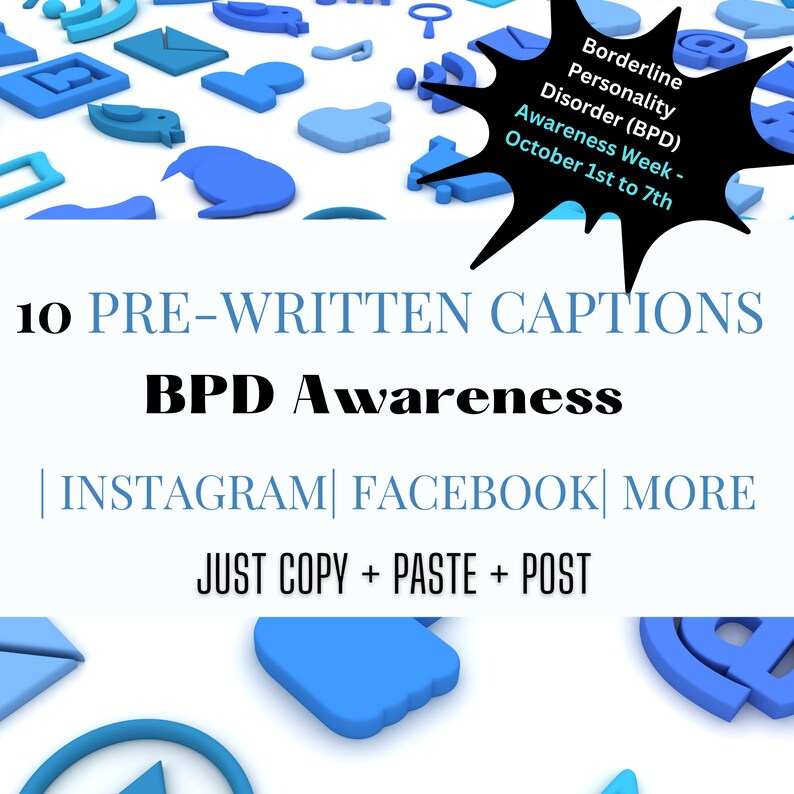 10 Pre-written Social Media Captions and Hashtags on BPD Awareness ...