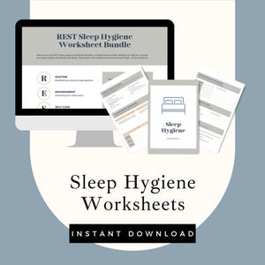 Sleep Hygiene Workbook, Insomnia Tips, Sleep Journal, Therapy Worksheets, Self-Care for Better Sleep |  Digital Download | PDF