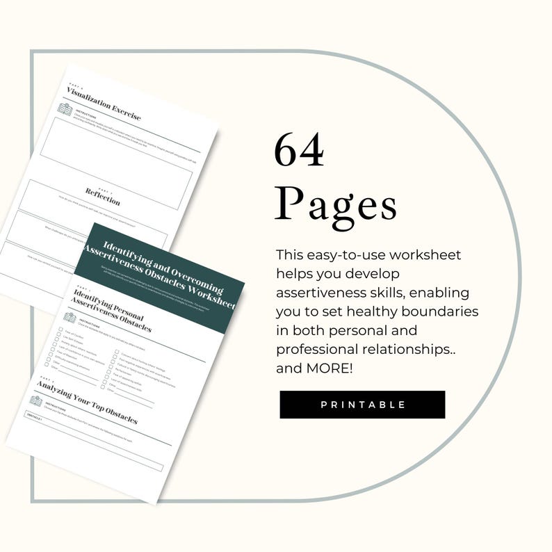 Assertiveness Worksheet for Effective Communication, Self-improvement ...