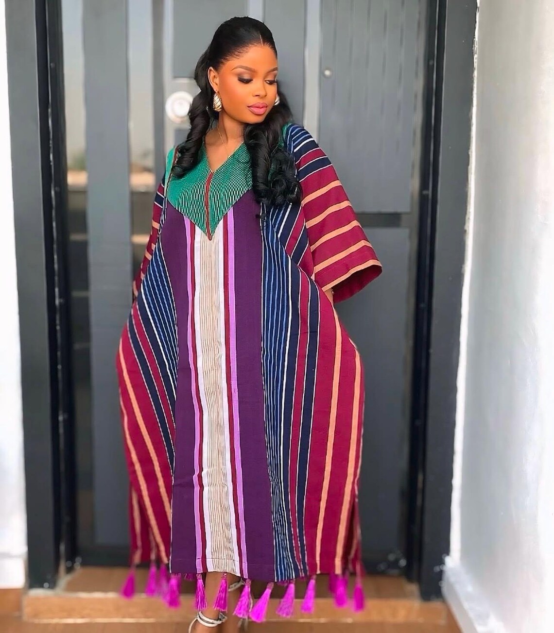 African aso oke boubou gown main image 1