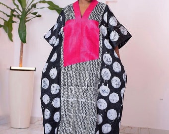 African Adire Batik dress| danshiki | Kaftan| Handmade African print dress | Nigerian made | Tie and Dye | Boubou| Rich aunty| Ankara