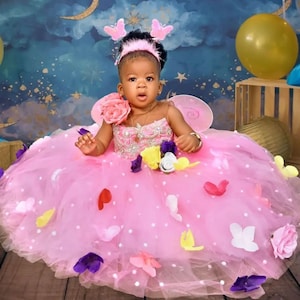 Floryme Princess Knee-length Baby Girl Birthday Dress
