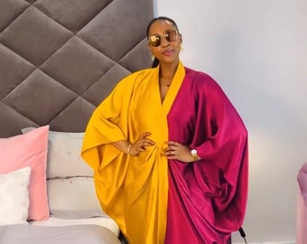 Hoogwaardige zijden jurk hertogin| Boubou| Rijke tantevibes| Afrikaanse jurk| danshiki | Kaftan| Jalabiya| Rijke tante | Nigeriaanse jurk| Ankara