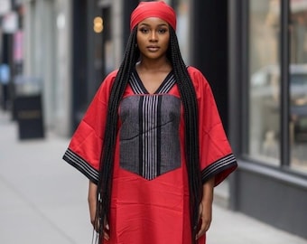 Abito Mikado Aso Oke Boubou / Caftano africano Jalabiya