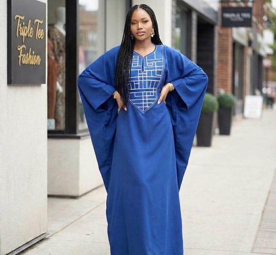 Embroidered Crepe Kaftan Dress | African Boubou, Modest Party Gown - Etsy Embroidered Crepe Kaftan Dress | African Boubou, Modest Party Gown - Etsy