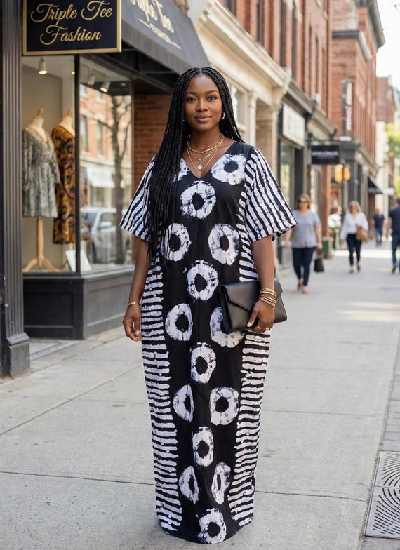 African Ankara Boubou Dress | Handmade Ankara Kaftan With Belt - Etsy Norway