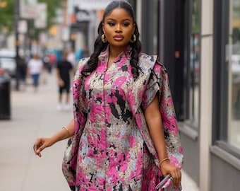 African brocade boubou dress| Rich aunty| danshiki | Kaftan| Jalabiya| Nigerian dress bubu| Party dress| European brocade boubou| Modesty