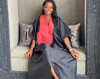 Mikado Aso Oke Boubou / Abito caftano africano con berretto abbinato