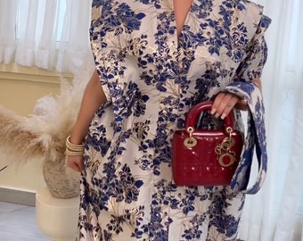 European Brocade Boubou Dress | African Kaftan Jalabiya
