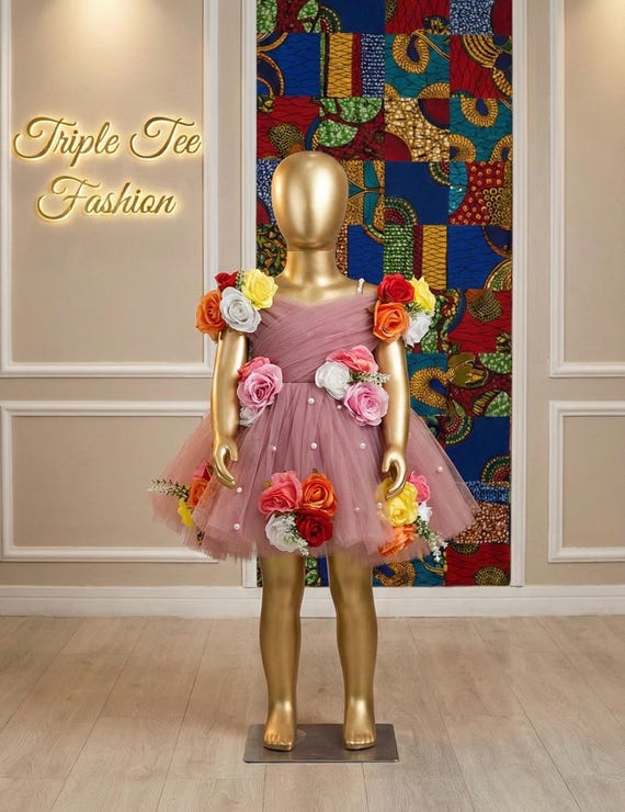 Floral Princess Baby Girl Dress | Birthday Photoshoot Ballgown - Etsy