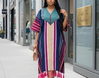 Abito Aso Oke Boubou fatto a mano / Abito Kaftan nigeriano
