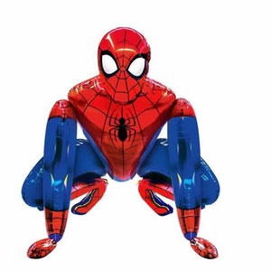 Superhero Spiderman 3D Stand Airwalker Balloons Medium Size for Boys Kids Toddlers Birthday Party Supply Decoration