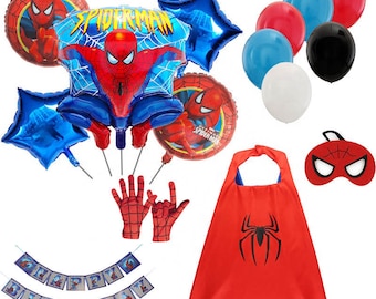 Zestaw Superbohatera Spidermana dla chłopców i dziewcząt, dekoracja na przyjęcie urodzinowe dla maluchów